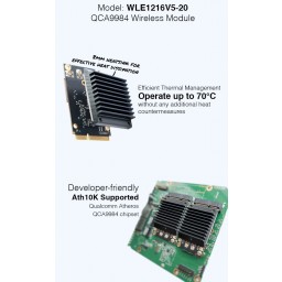 QCA9984 WLE1216V5-20 5GHz 4×4 MU-MIMO 802.11ac Wave 2 80+80MHz Module, single band, 20dBm, COMPEX - Obrázek 3
