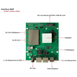 DR 6018-S 802.11AX MU-MIMO OFDMA DUAL CONCURENT BAND Multifunction EMBEDDED BOARD, Qualcomm IPQ 6010, WiFi – Bild 2