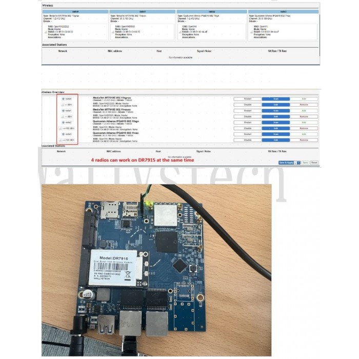 524WiFi WiFi6 Mediatek DRiver 7915 2T2R Dual Band Concurrent DBDC miniPCIe module IEEE 802.11ax 2.4G / 5GHz, NPD, Pro+ - Image 3