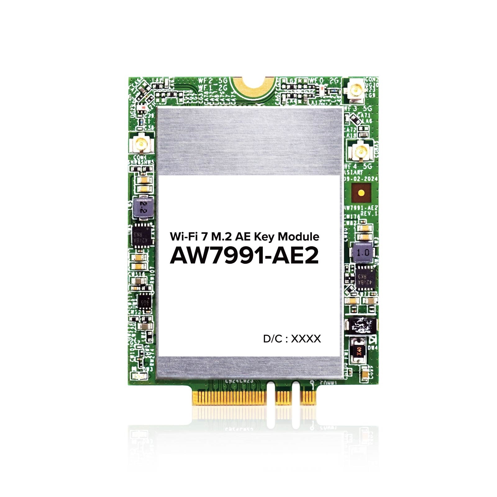 524 WiFi 7 BE5000 802.11be Dual Bands Dual Concurrent DBDC G-band 2T2R and A-band 3T3R 2ss Advanced M.2 AE Key Card mt 7991-AE2, MediaTek MT7991 AV, for 524wifi.com
