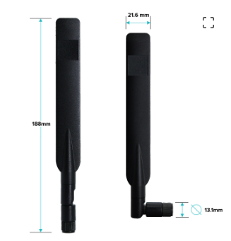 524 Wi-Fi 7 6E Tri-Bands Antenna ANTS0WF602M 2400-2500MHz, 5150-5850MHz, 6150-7200MHz, SMA Plug, 5dBi - Image 2