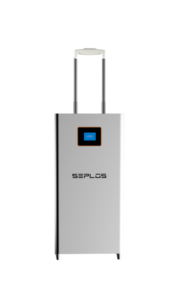 SEPLOS MASON-314L-O – Vorderansicht mit Touchdisplay und ausgezogenem Griff