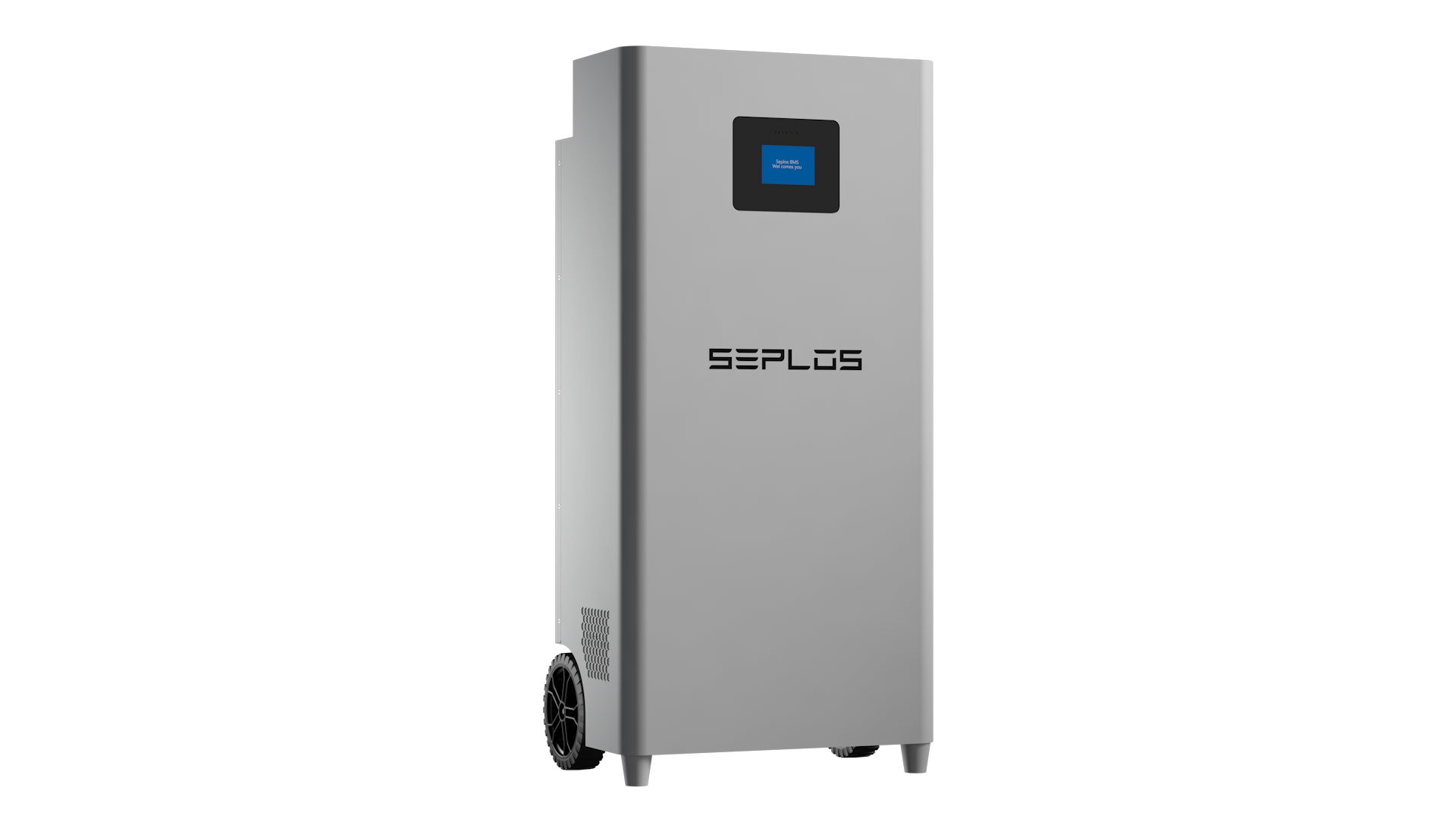 SEPLOS MASON-314L-O – Frontansicht des Batterieschranks mit Touchdisplay