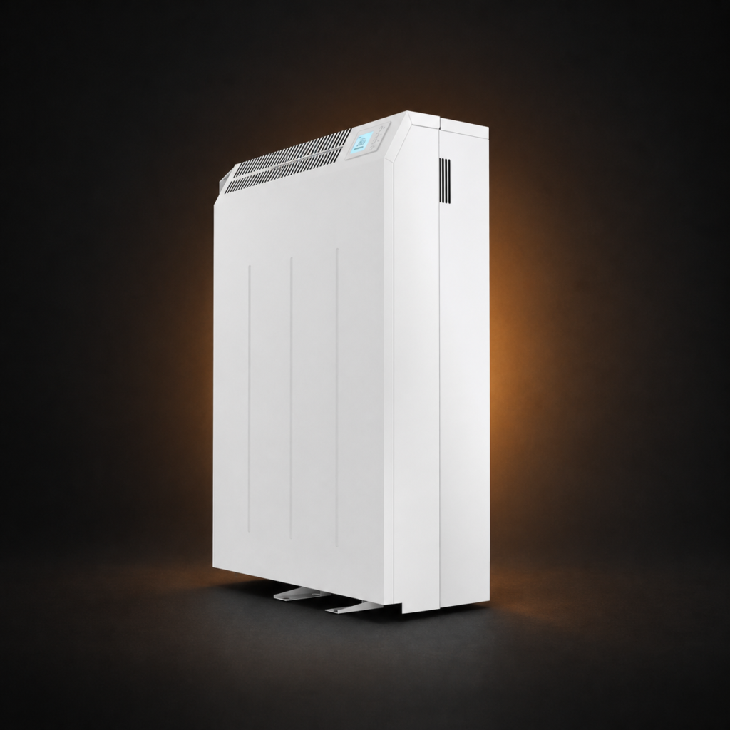 Weiße TECHNOTHERM TTB-E Duo Elektrospeicherheizung